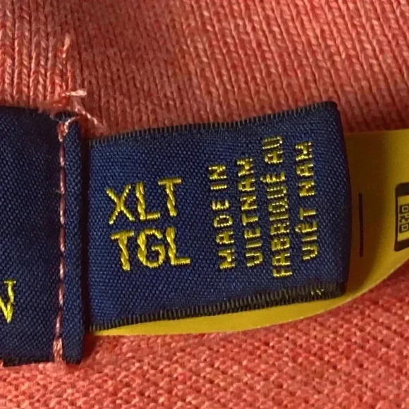 POLO RALPH LAUREN MENS SIZE XLT CORAL POLO SHIRT 100% COTTON LAVENDAR EMBLEM - Picture 7 of 12